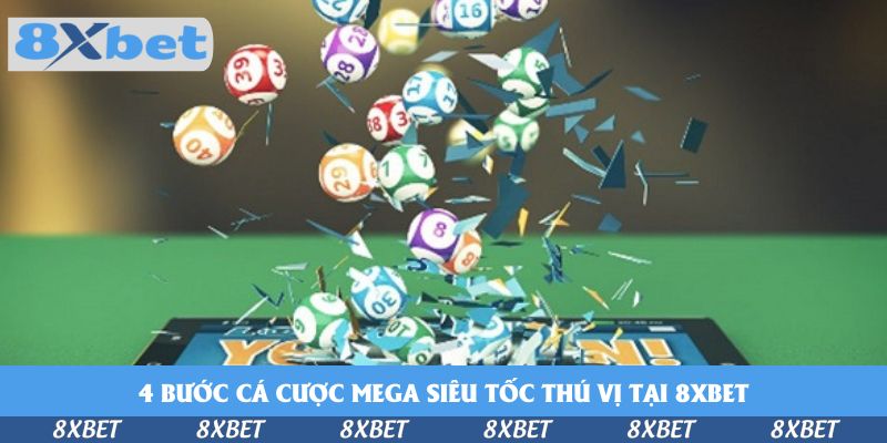 Bóng số nhiều màu cùng mảnh vỡ bung ra từ màn hình máy tính bảng đặt trên mặt bàn xanh, minh họa Mega siêu tốc