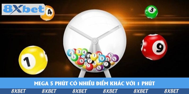 Lồng quay xổ số trong suốt chứa nhiều bóng số màu trên nền tối ánh cam