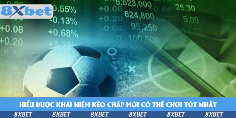 Quả bóng đá trên nền bảng số liệu tỷ lệ kèo cược chấp màu xanh với các con số tăng giảm