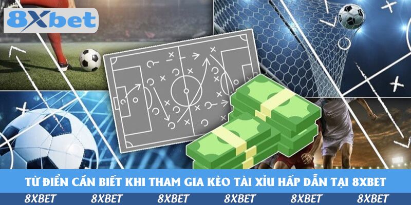 Sơ đồ chiến thuật sân bóng cạnh xấp tiền và cảnh cầu thủ đá bóng, minh họa việc soi kèo tài xỉu